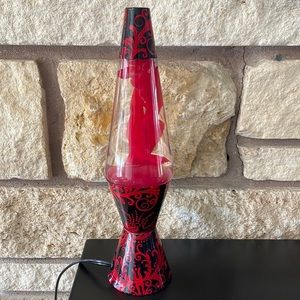 Black and Red Goth Base Lava Lamp - 14.5 Inch